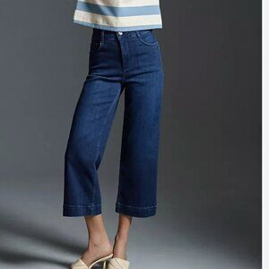 Anthropologie The Skipper High-Rise Crop Wide-Leg Jeans by Pilcro 30p
